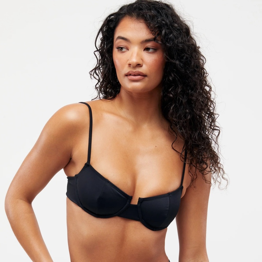 Inamorata Swimwear Sereia Underwire Bikini Swim Top Black Size XS